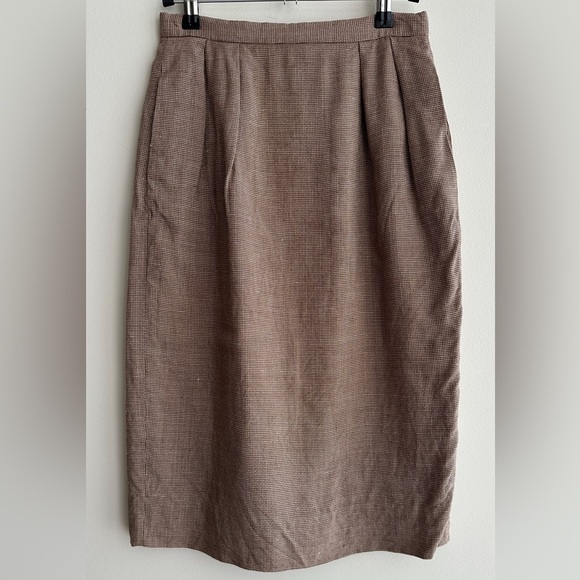 Christian Dior 1980’s Suit Pencil Skirt Brown Size 4